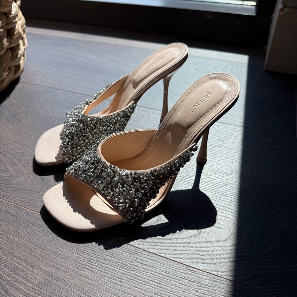 Jonathan Simkhai Silver Embellished Heels